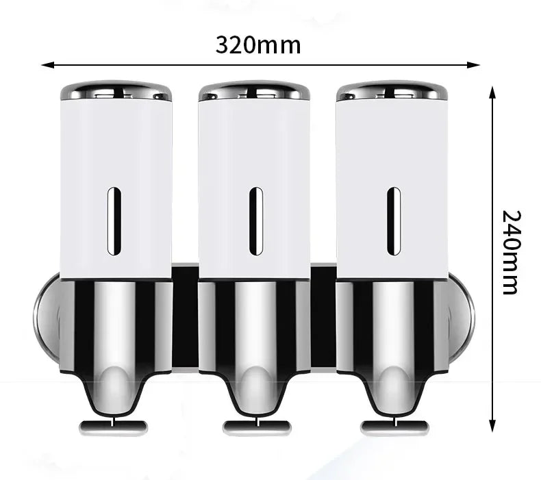 Wall-Mounted Shampoo and Soap Dispenser