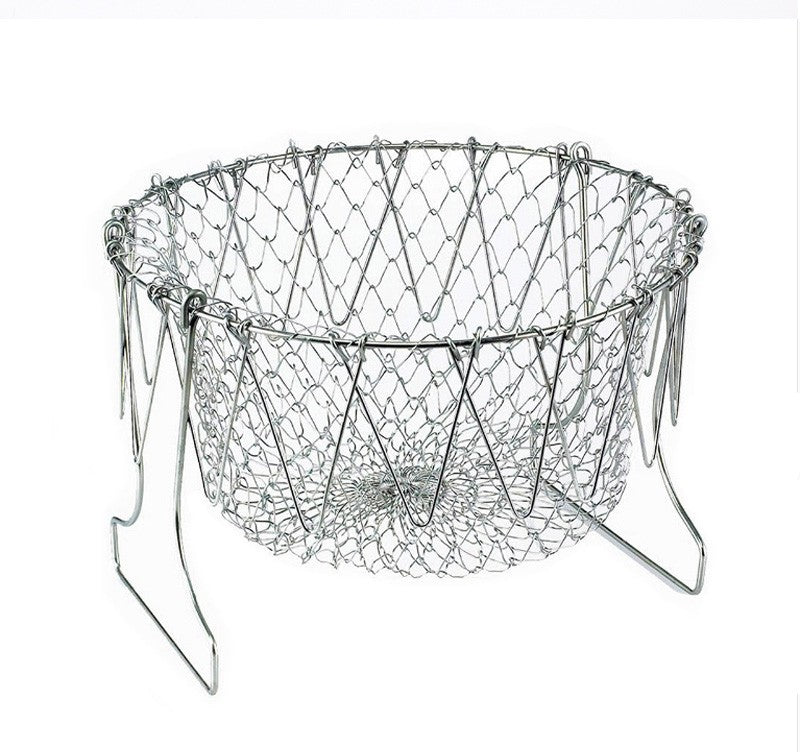 Foldable Stainless Steel Multi-Purpose Cooking Basket