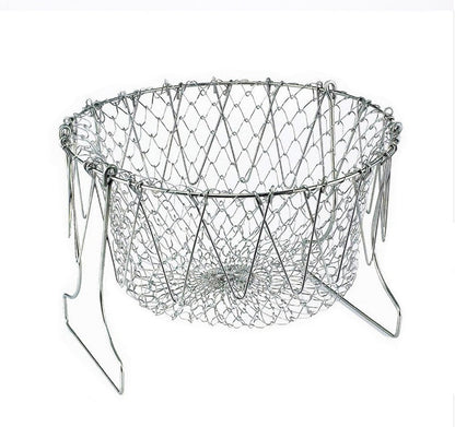 Foldable Stainless Steel Multi-Purpose Cooking Basket