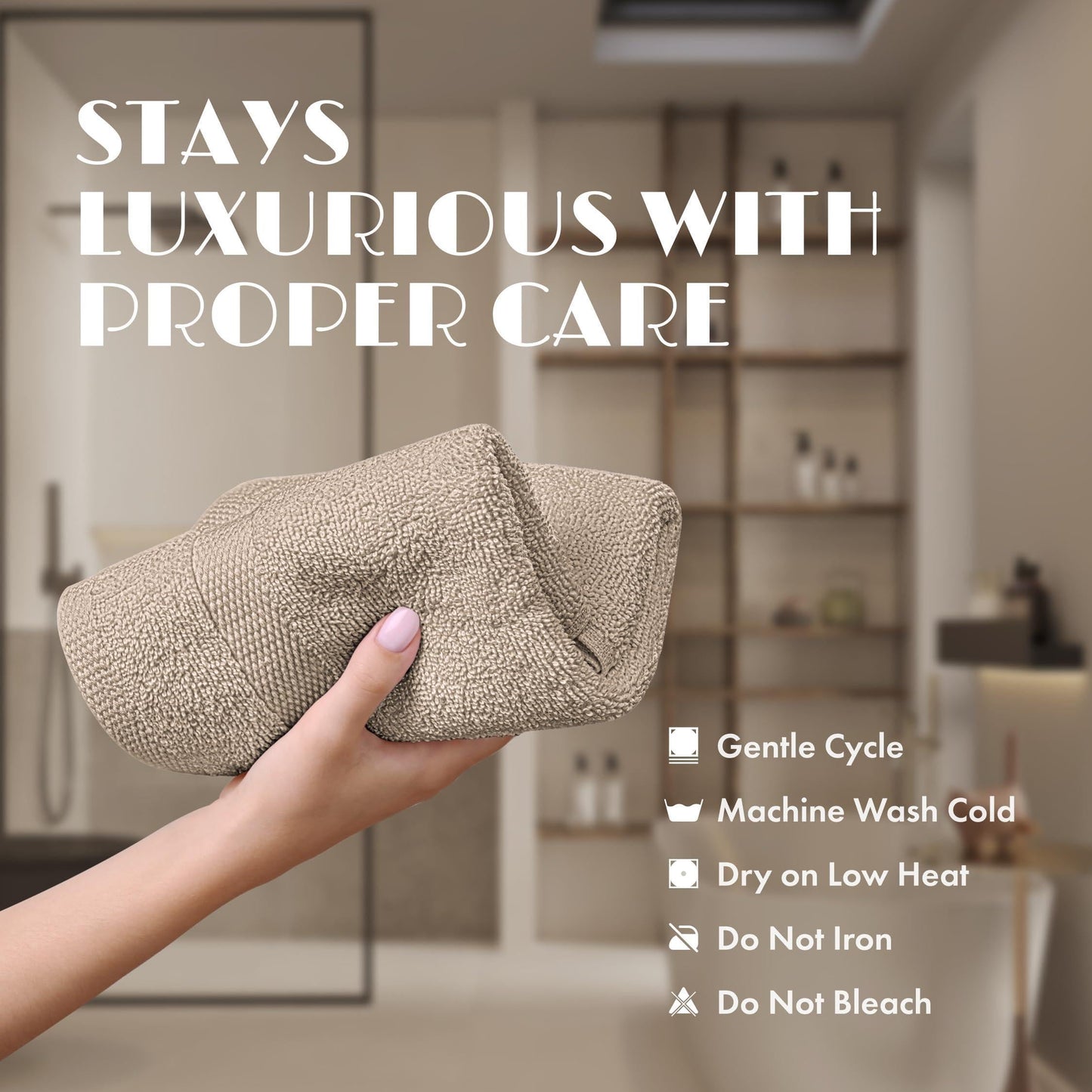 White Classic Taupe Washcloths Set 12 Pack for Body and Face Towel 12x12 Inch Cotton Wash Cloths Bulk Spa Fingertip Wash Clothes Soft Absorbent Gym Towels