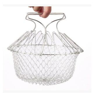 Foldable Stainless Steel Multi-Purpose Cooking Basket