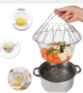 Foldable Stainless Steel Multi-Purpose Cooking Basket