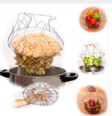 Foldable Stainless Steel Multi-Purpose Cooking Basket