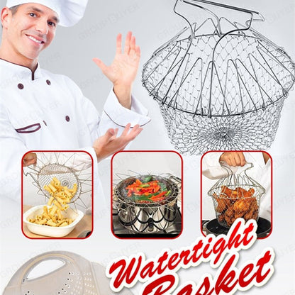 Foldable Stainless Steel Multi-Purpose Cooking Basket