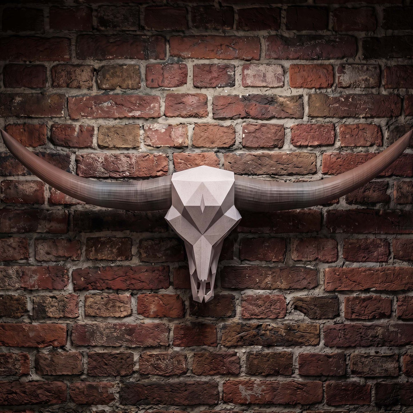 ADG42 Modern Large Steer Skull and Horns Wall Art | 30"