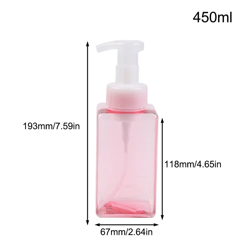 Manual Foaming Soap Dispenser | 250/450/650ml Portable Press Pump Bottle for Bathroom and Travel