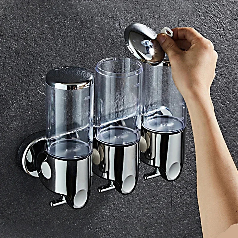 Wall-Mounted Shampoo and Soap Dispenser