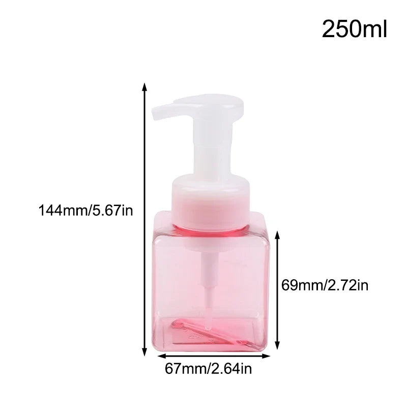 Manual Foaming Soap Dispenser | 250/450/650ml Portable Press Pump Bottle for Bathroom and Travel