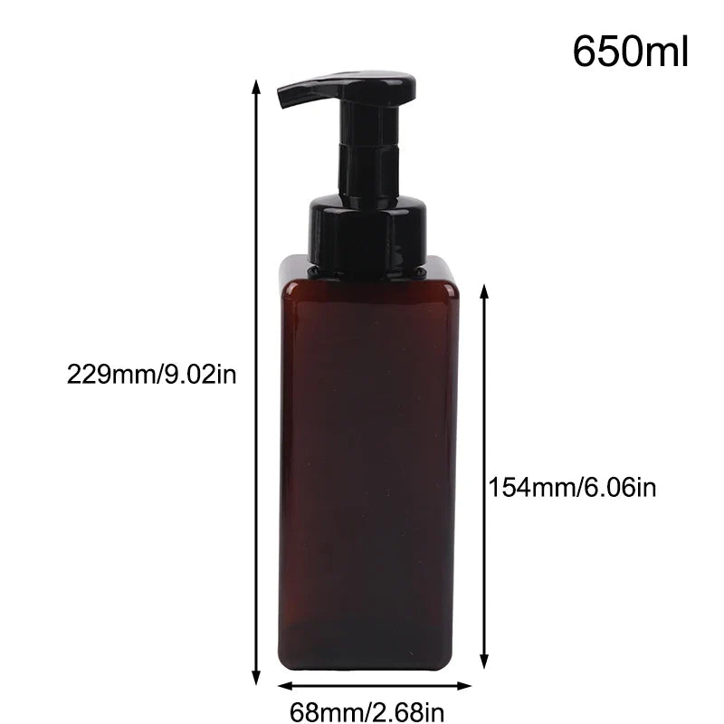 Manual Foaming Soap Dispenser | 250/450/650ml Portable Press Pump Bottle for Bathroom and Travel