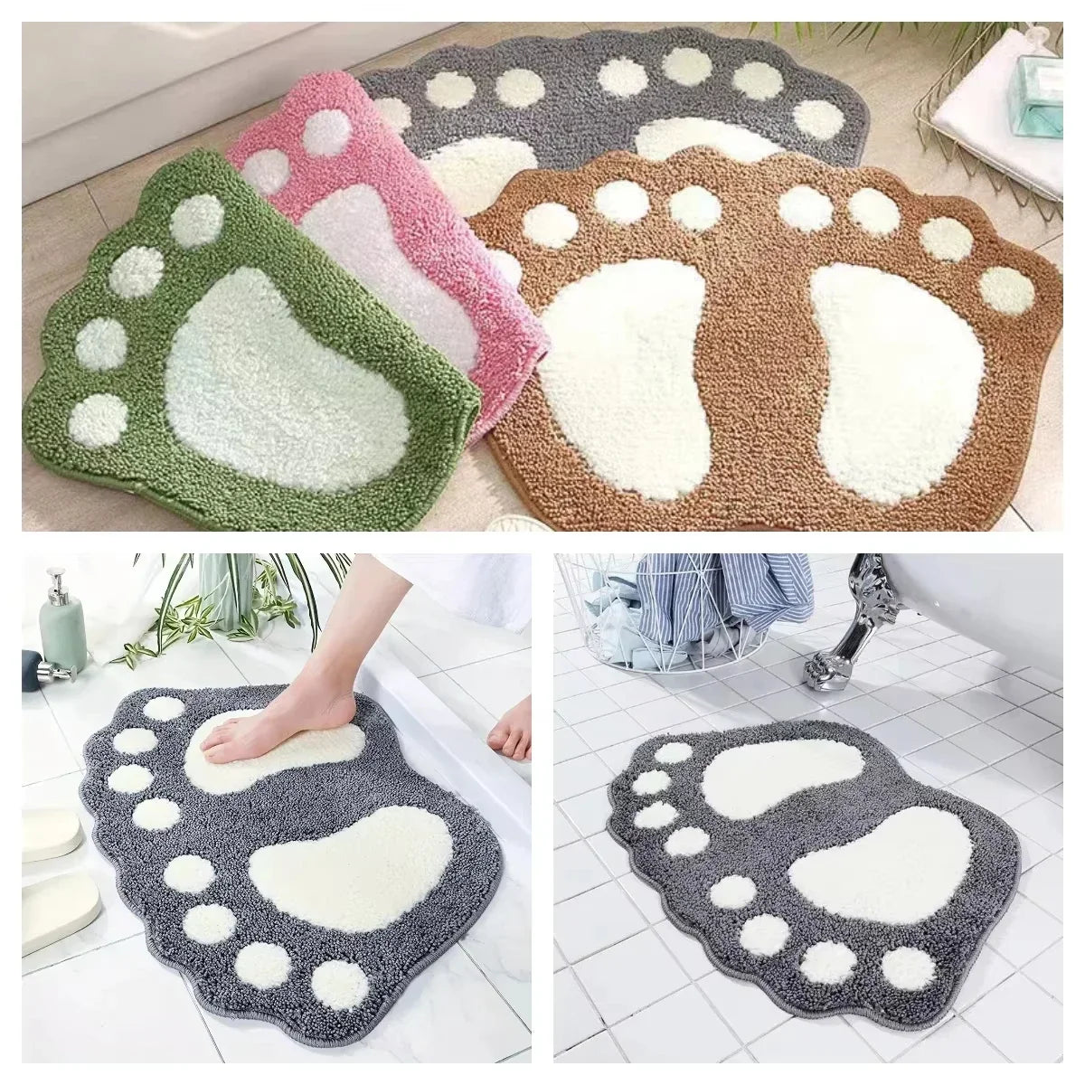 Bathroom Rugs Mats Water Absorbent Non-Slip Mat Used in Bathroom