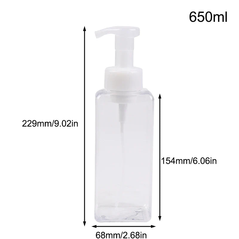 Manual Foaming Soap Dispenser | 250/450/650ml Portable Press Pump Bottle for Bathroom and Travel