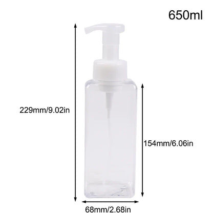 Manual Foaming Soap Dispenser | 250/450/650ml Portable Press Pump Bottle for Bathroom and Travel