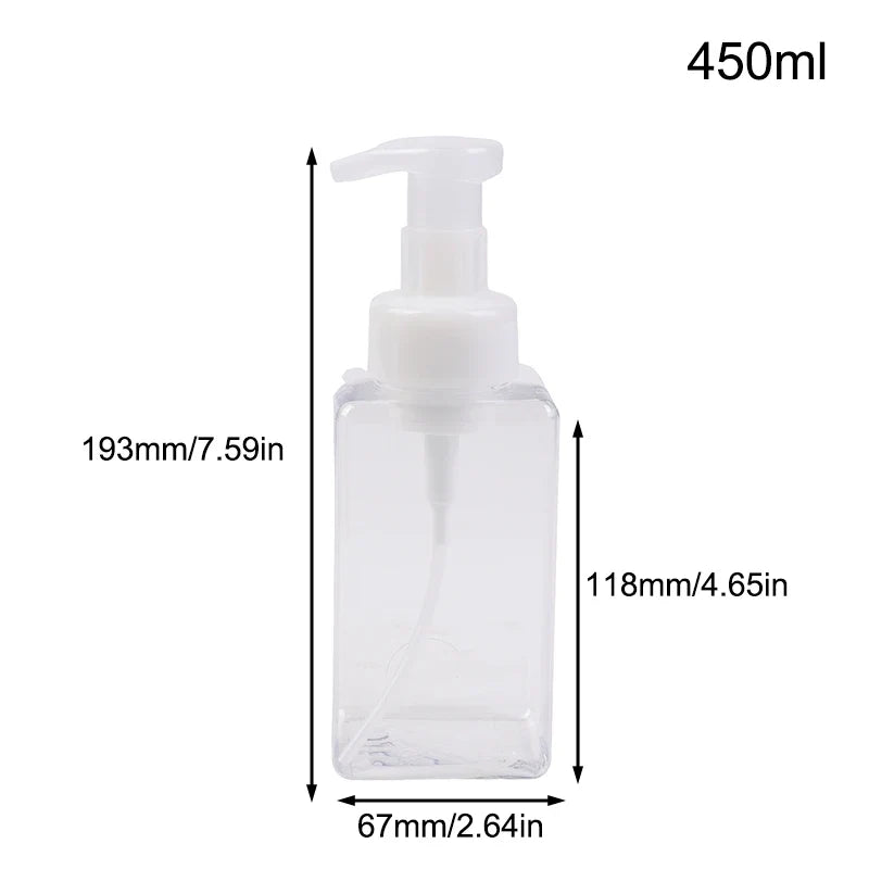 Manual Foaming Soap Dispenser | 250/450/650ml Portable Press Pump Bottle for Bathroom and Travel