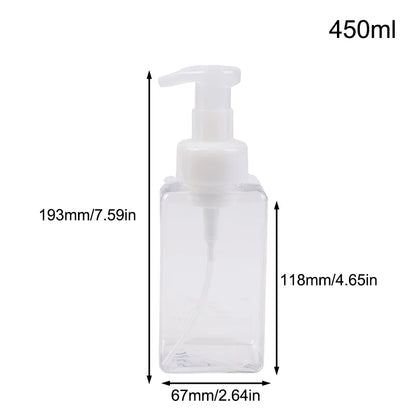 Manual Foaming Soap Dispenser | 250/450/650ml Portable Press Pump Bottle for Bathroom and Travel