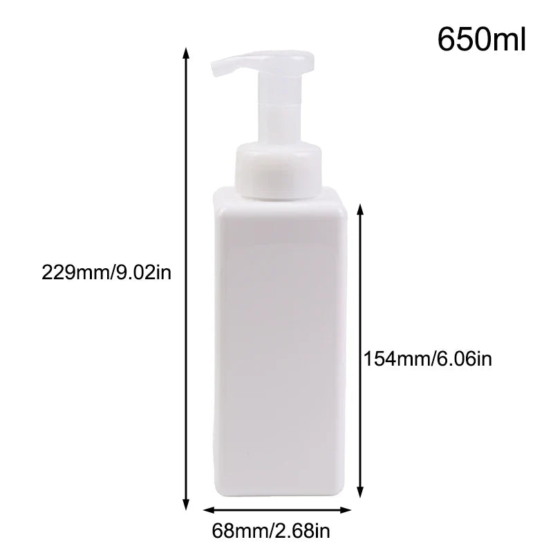 Manual Foaming Soap Dispenser | 250/450/650ml Portable Press Pump Bottle for Bathroom and Travel