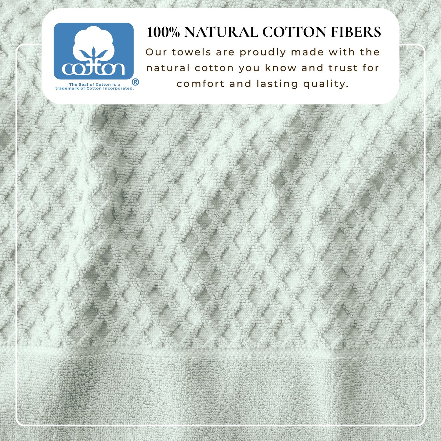 Cotton Diamond Waffle Weave Bath Towel Set - Grayson Collection