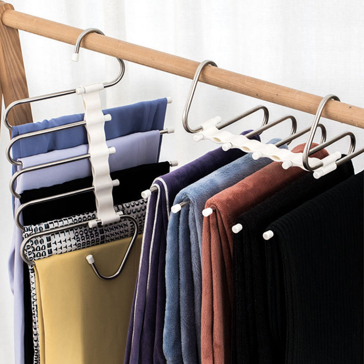 5-in-1 Space-Saving Clothes Hangers