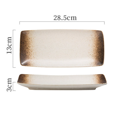 Japanese Ceramic Plates Sushi Dish Tableware Tray Cutlery