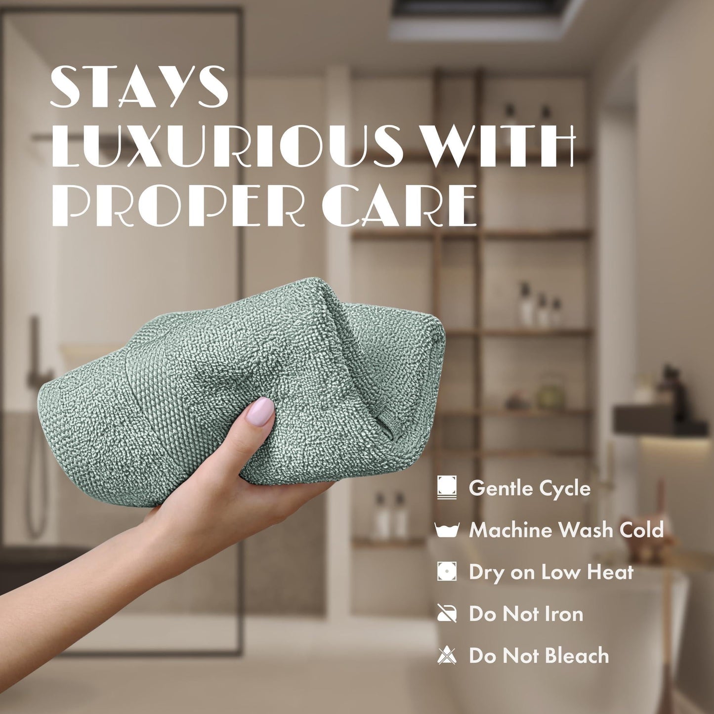 Green Washcloths Set for Body Face 12 Pack 12x12 Inch Towel Cotton Wash Cloths Bulk Spa Fingertip Wash Clothes Soft Absorbent Gym Towels