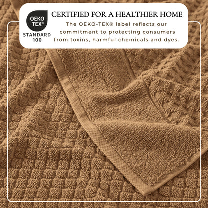 Cotton Diamond Waffle Weave Bath Towel Set - Grayson Collection