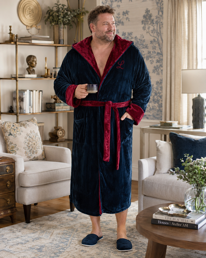 Men’s Robe with Hood – Ultra-Soft Plush Comfort for Everyday Use