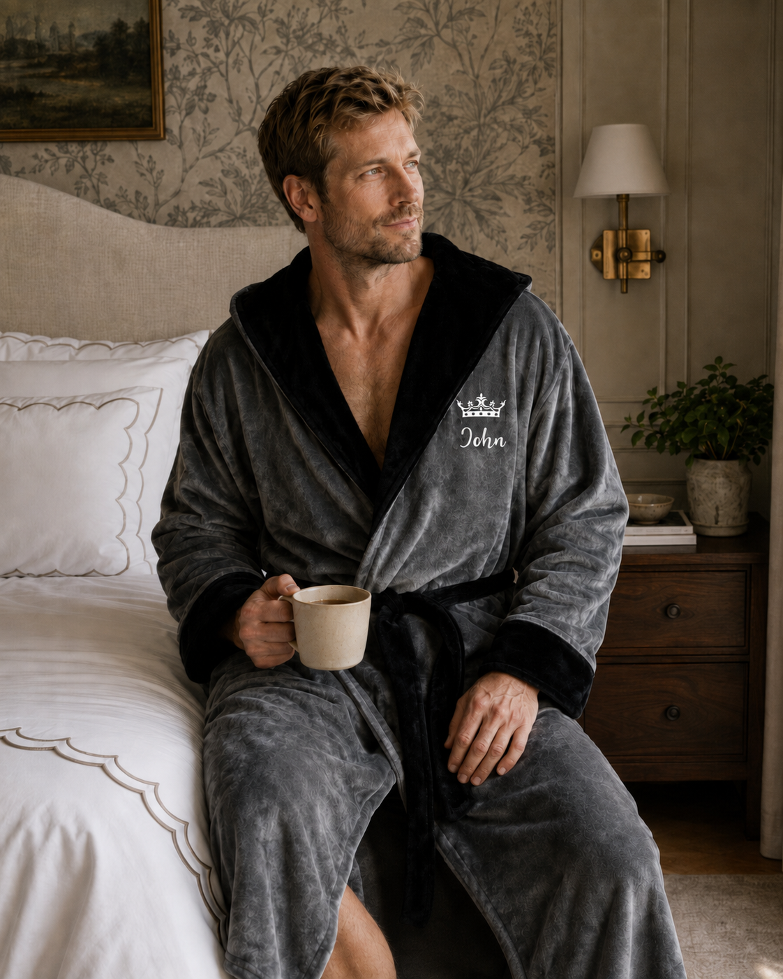 Men’s Robe with Hood – Ultra-Soft Plush Comfort for Everyday Use