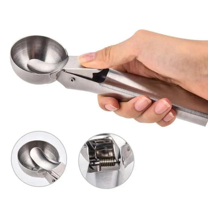 Stainless Steel Trigger Scoop for Ice Cream & Food